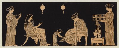 Ladies at their toilet by English School